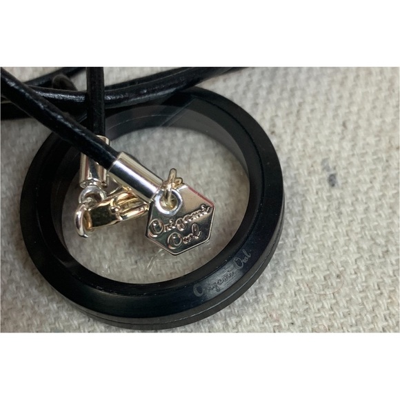 🦉Origami Owl Locket - hinged - black with rhinestones moon star charm - Picture 4 of 7